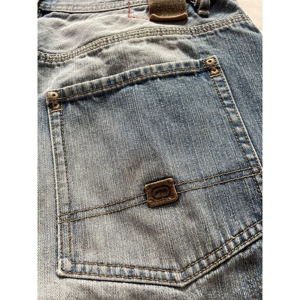 Vtg Ecko Unltd. Shorts Men 34 Blue Denim Hackensack Carpenter Cargo Relaxed Y2K